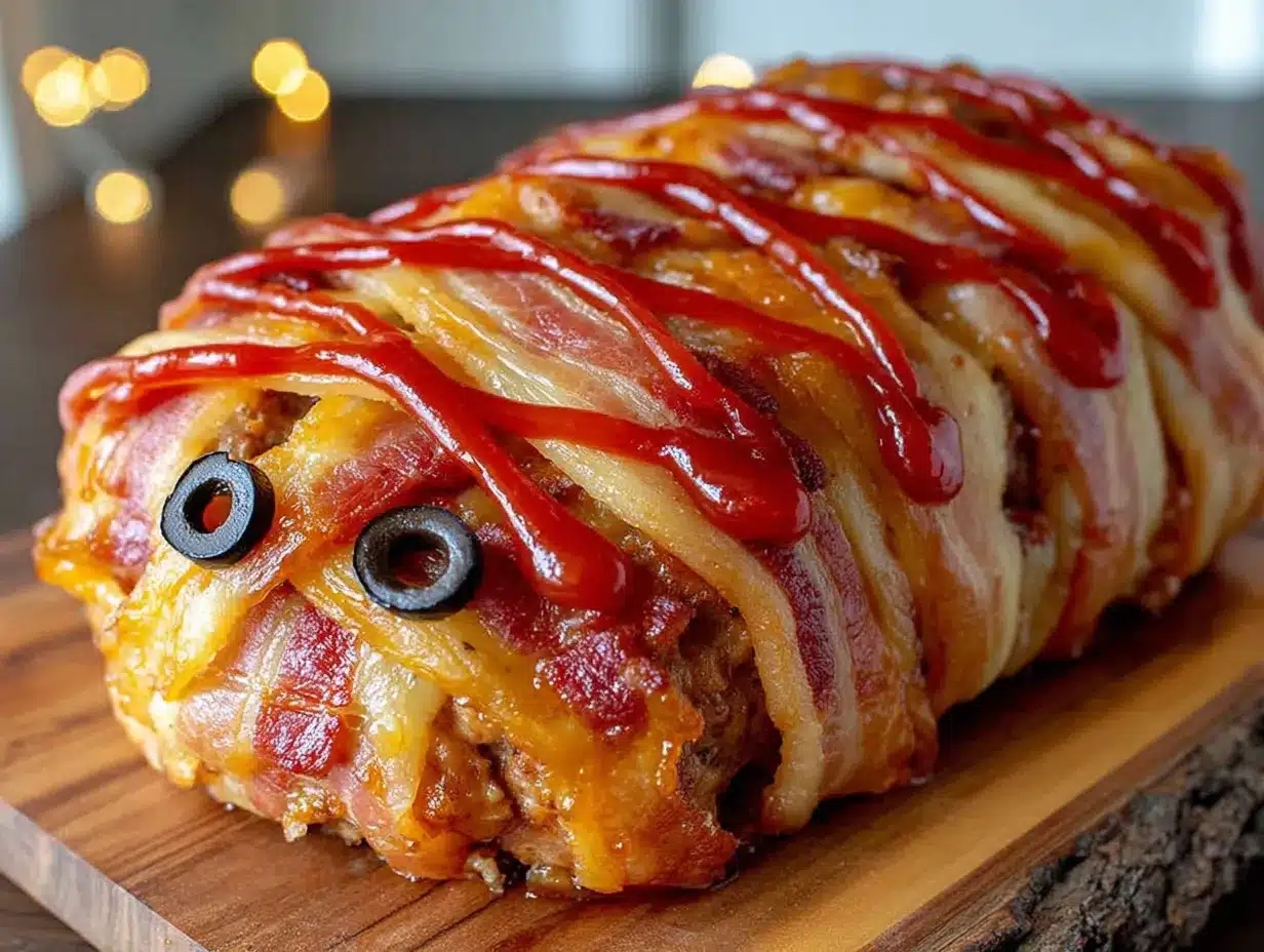 Spooky Mummy Meatloaf preparation steps