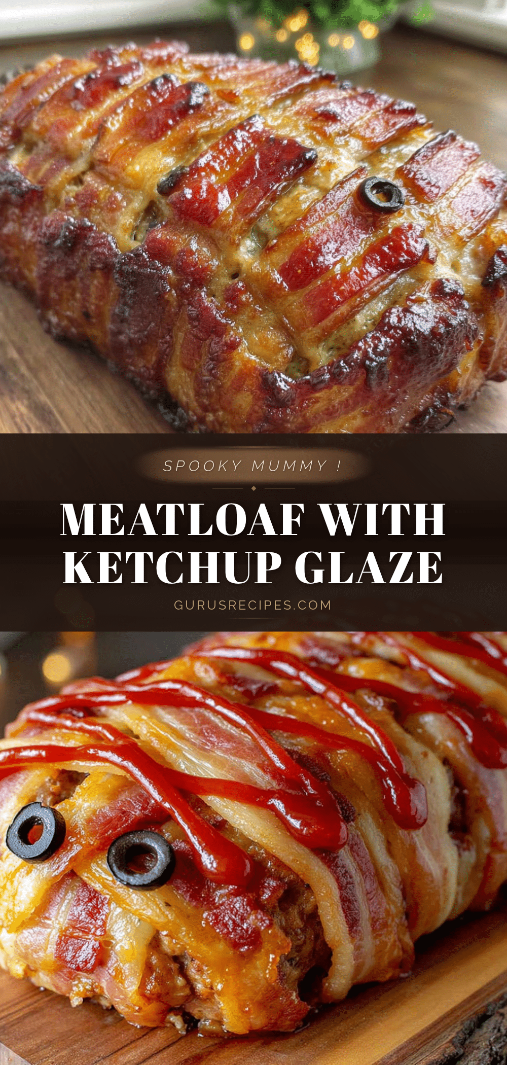 Spooky Mummy Meatloaf recipe