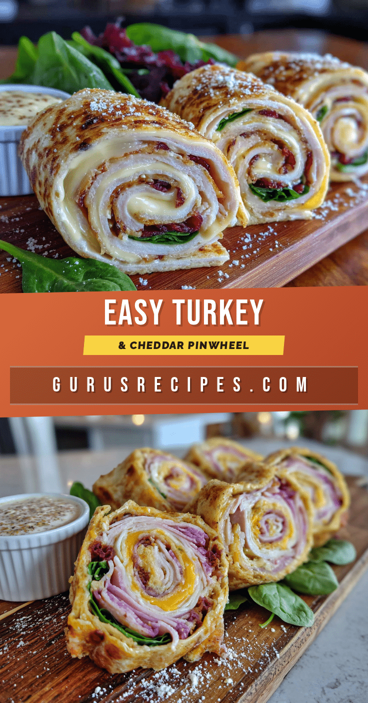 turkey and cheddar pinwheel wraps recipe