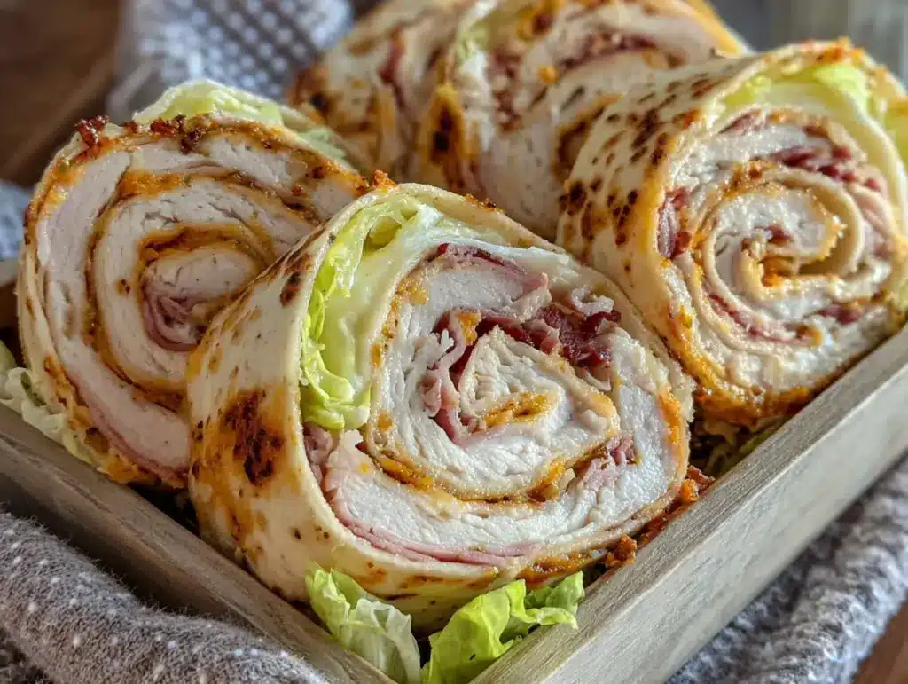 turkey and cheese pinwheel lunchbox roll-ups - featured image