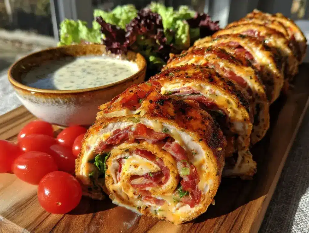 turkey pinwheel roll-ups with ranch - featured image