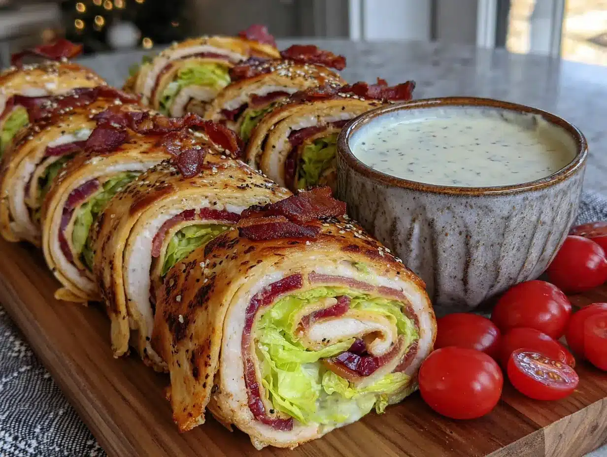 turkey pinwheel roll-ups with ranch preparation steps