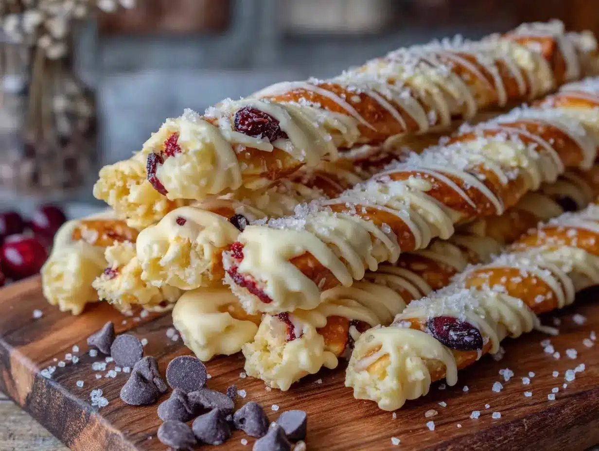 white chocolate witch finger pretzels preparation steps