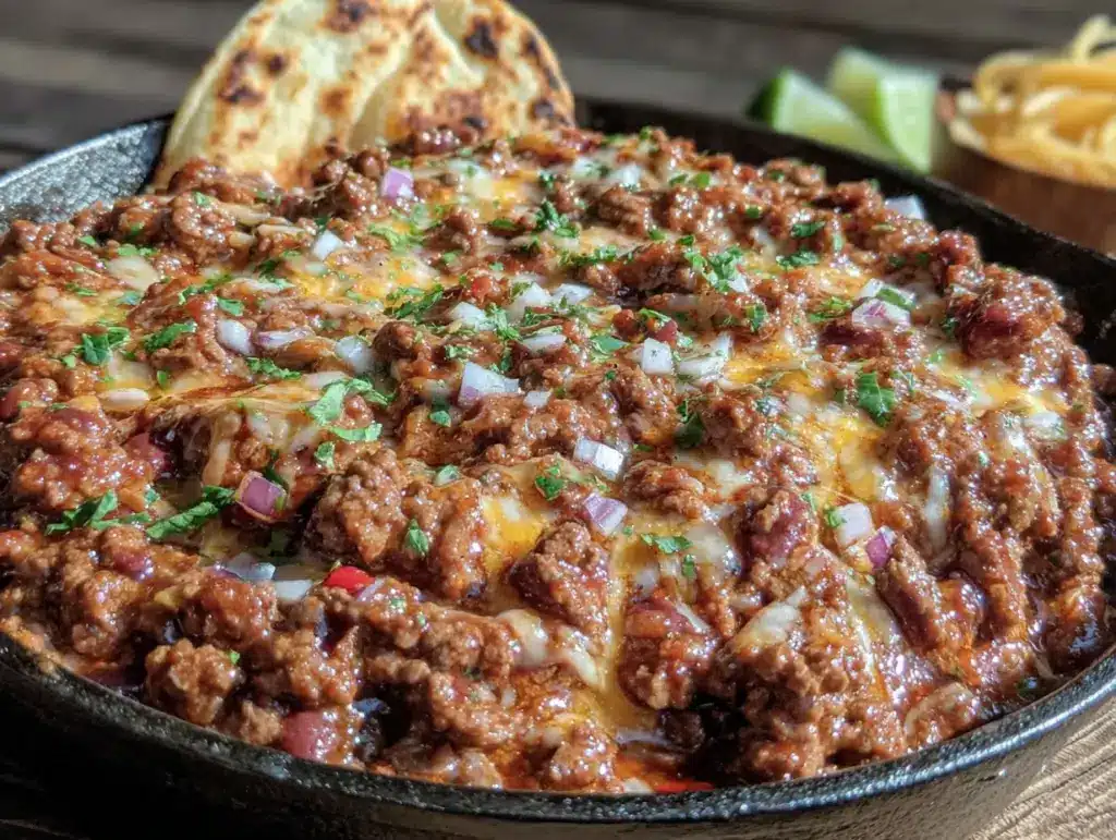 15-minute cheesy taco skillet - featured image