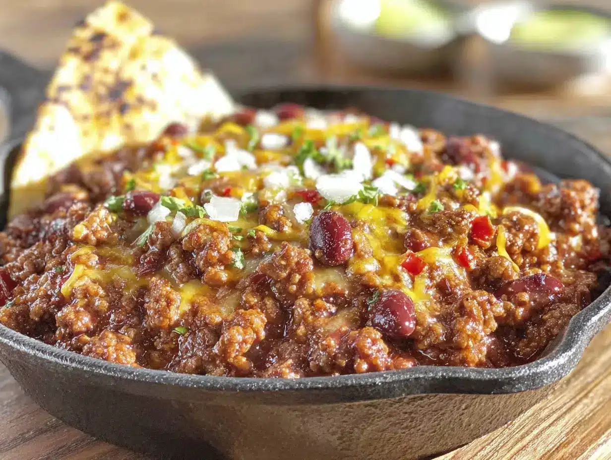 15-minute cheesy taco skillet preparation steps