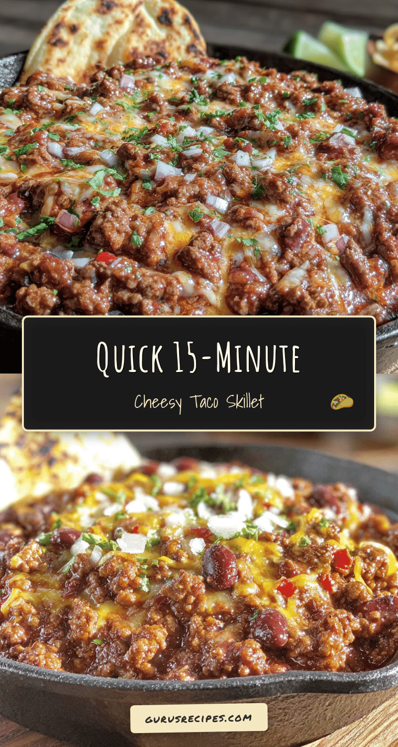 15-minute cheesy taco skillet recipe