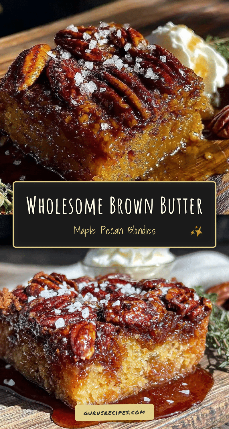 brown butter maple pecan blondies recipe