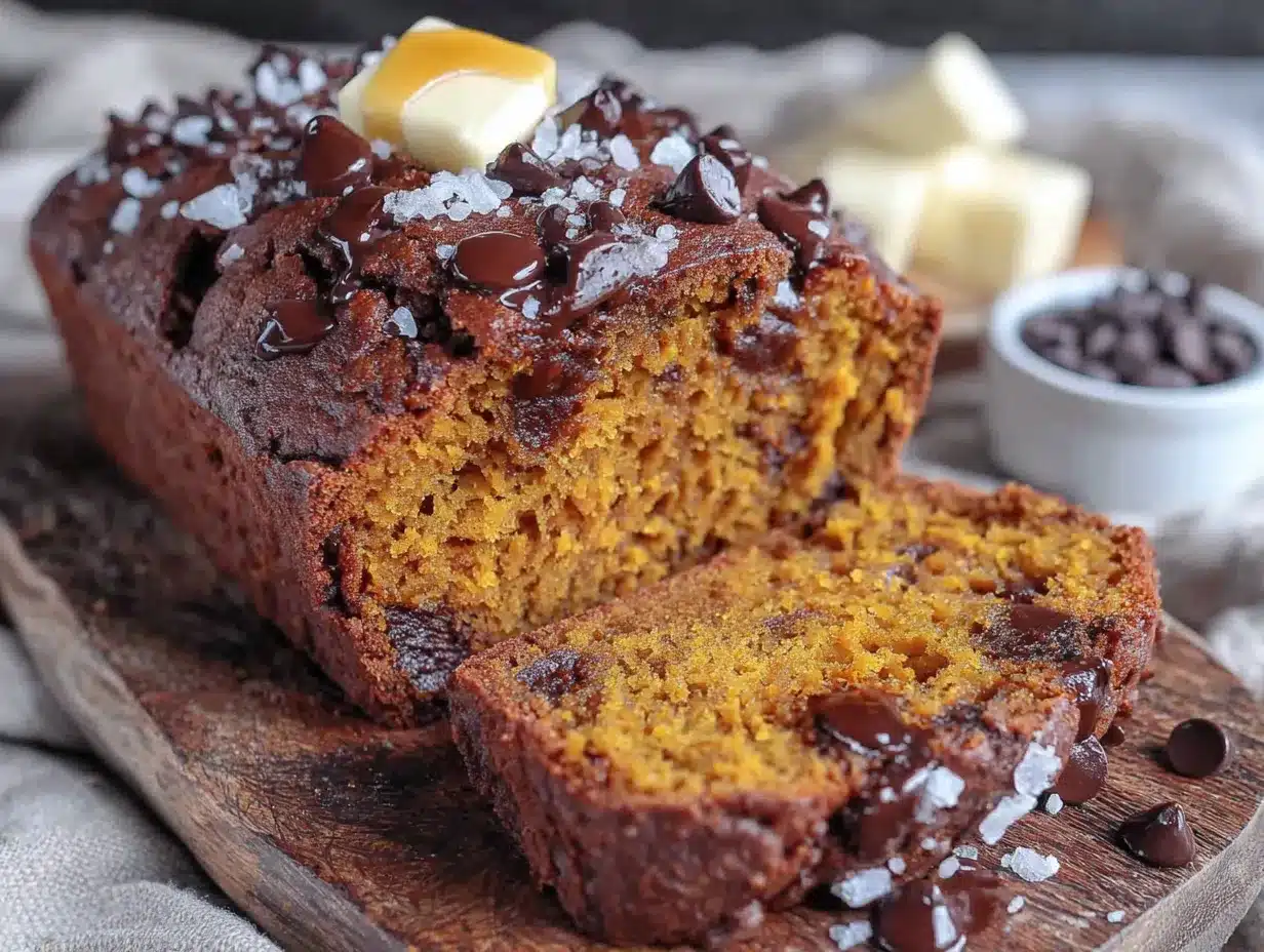 brown butter pumpkin chocolate chip bread preparation steps