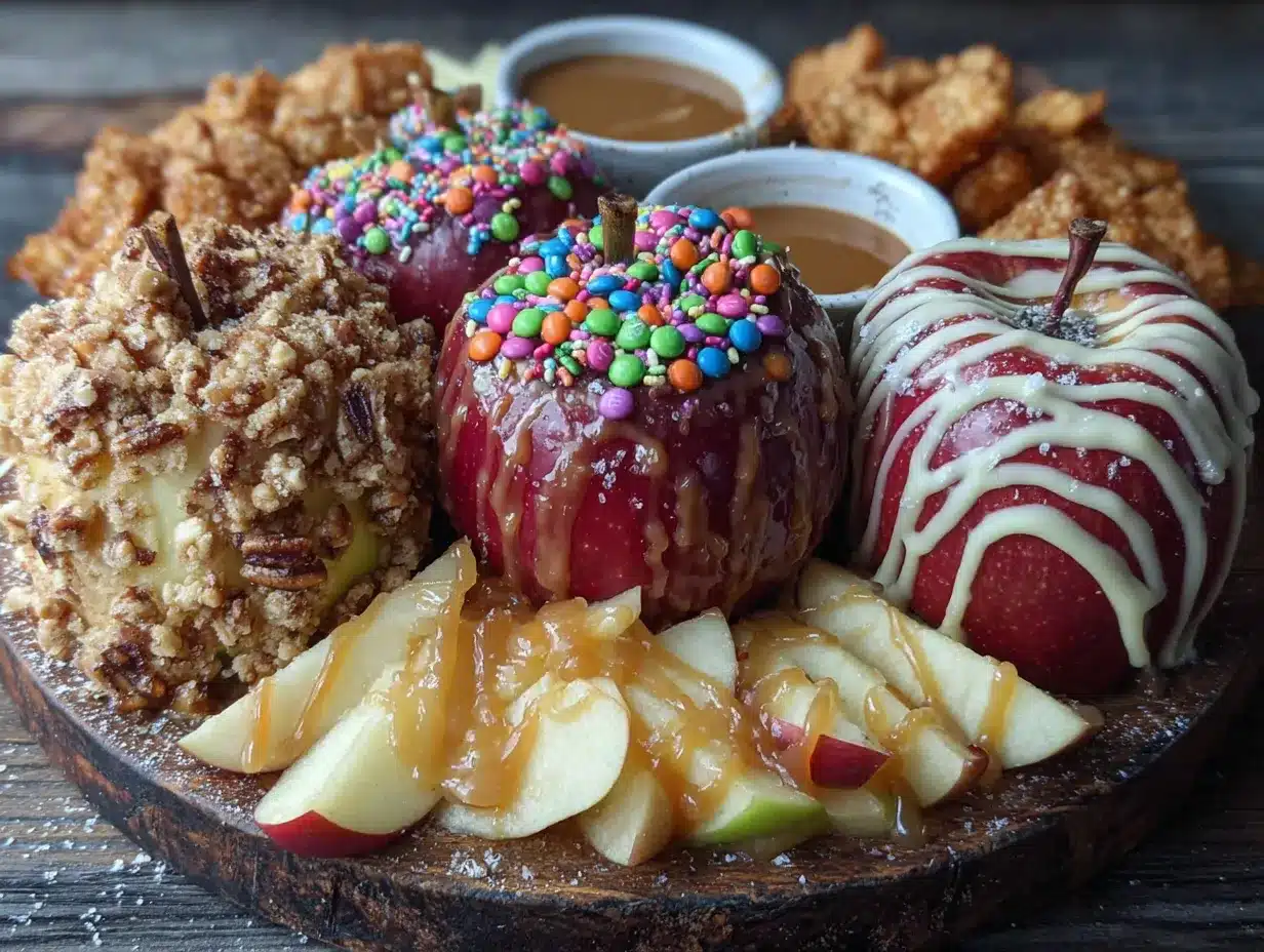 caramel apple charcuterie board preparation steps