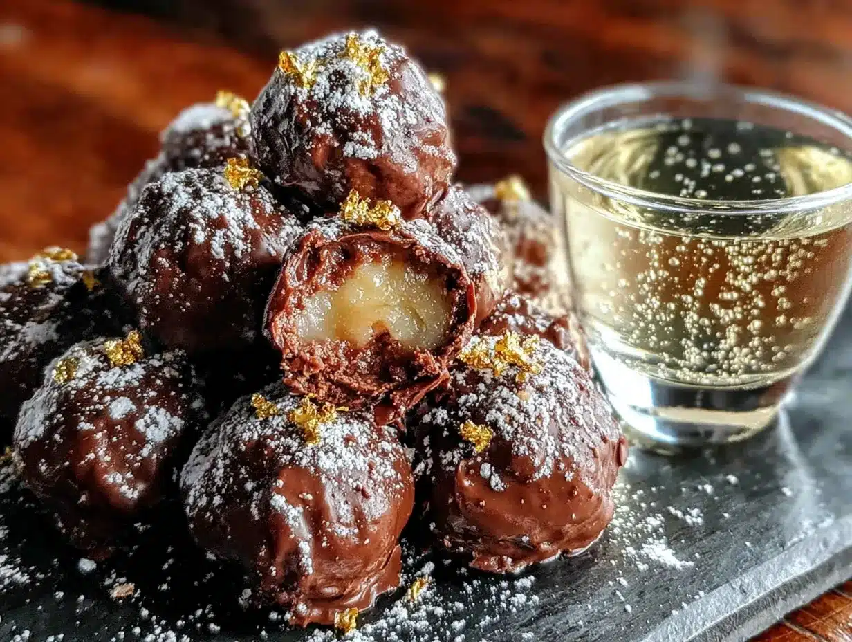 champagne chocolate truffles preparation steps