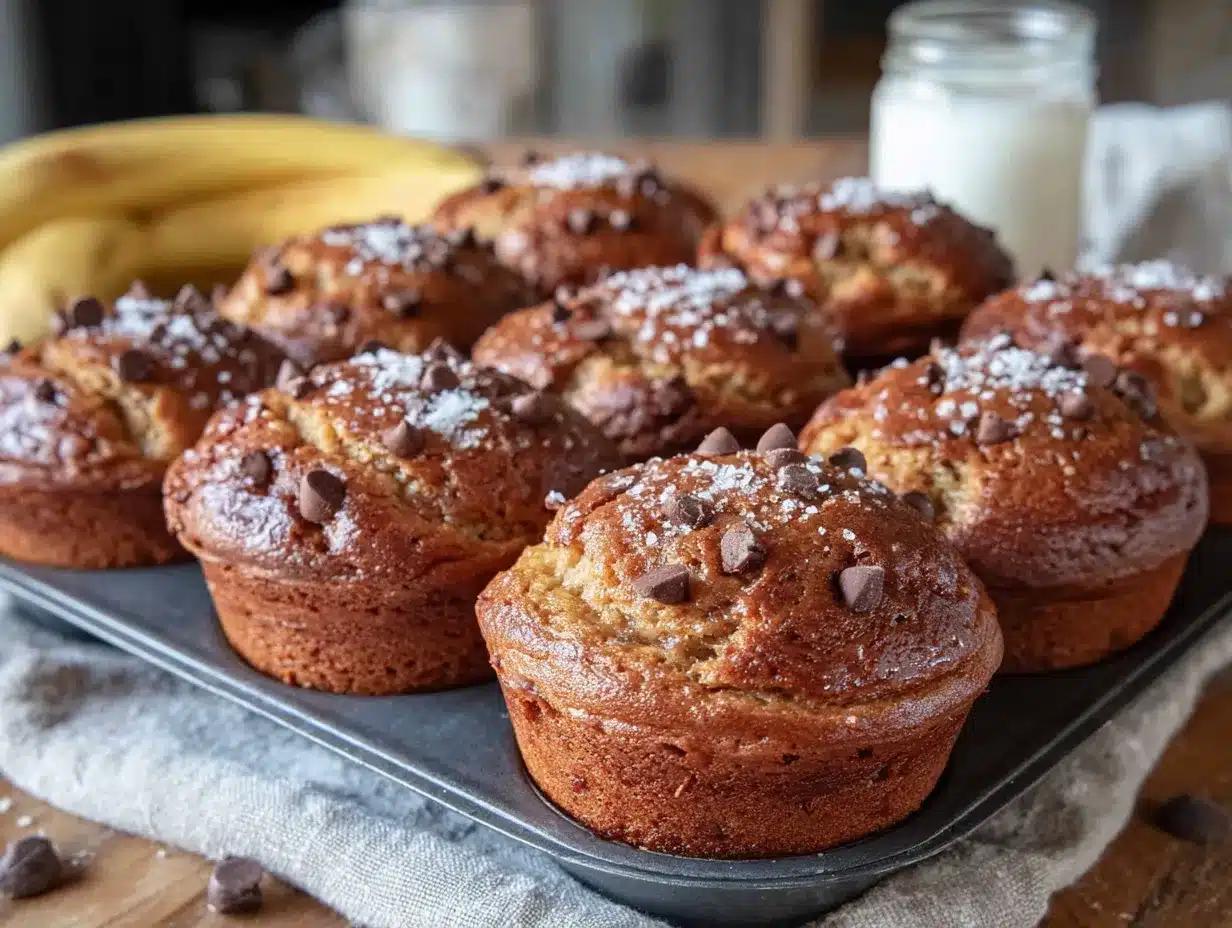 chocolate chip banana muffins preparation steps