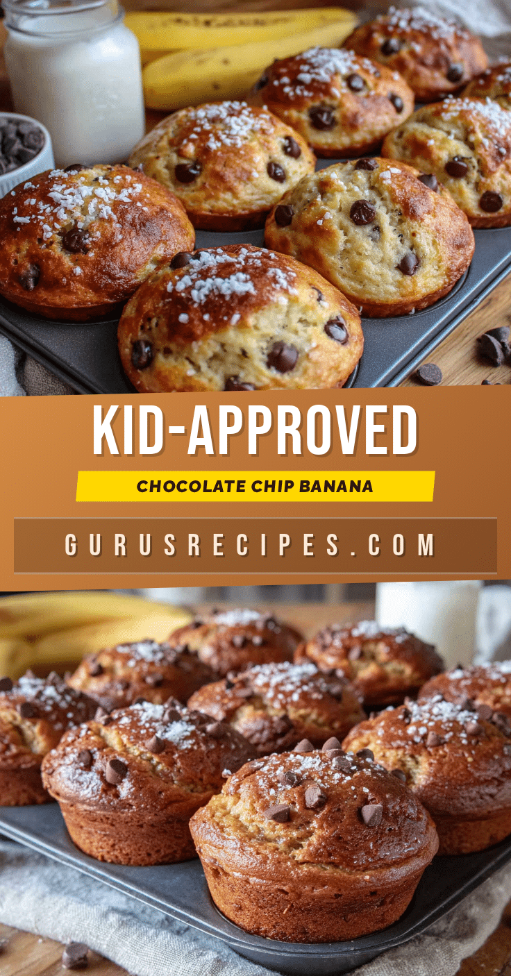 chocolate chip banana muffins recipe