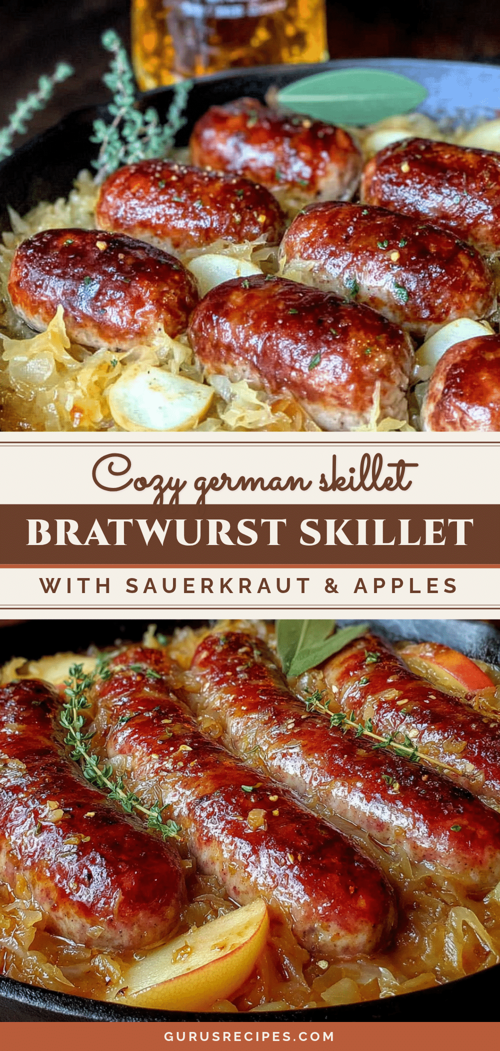 cozy German bratwurst skillet recipe
