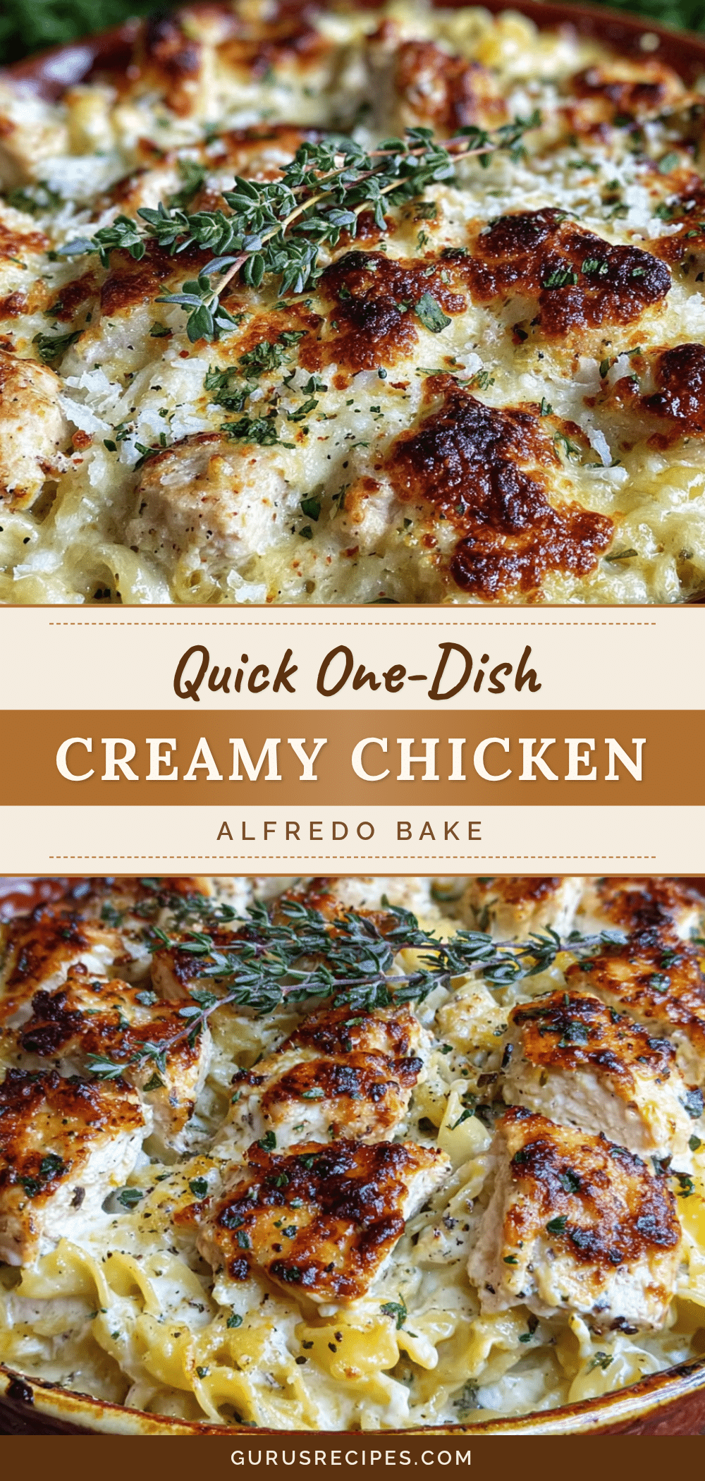 creamy chicken alfredo bake recipe