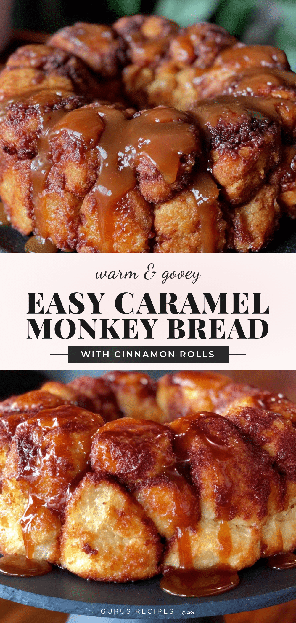 easy caramel monkey bread with cinnamon rolls recipe