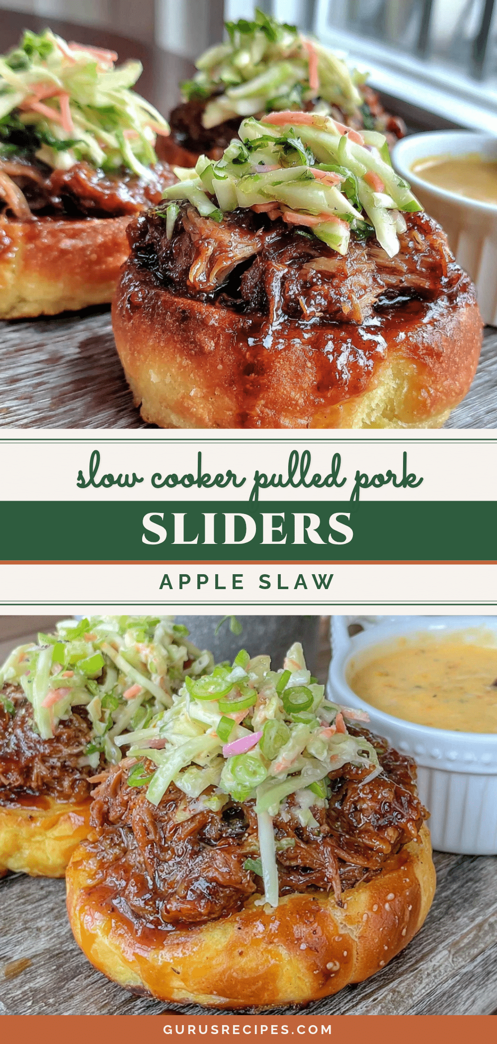 fall slow cooker pulled pork sliders with apple slaw recipe
