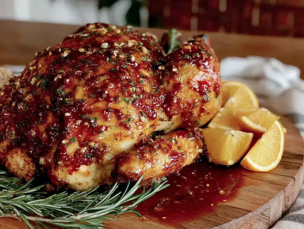 herb butter roasted turkey with citrus - featured image