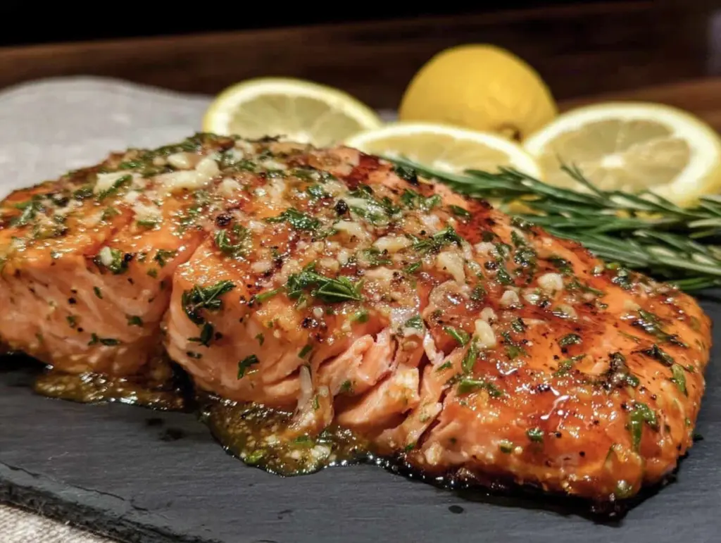 lemon dill butter salmon - featured image