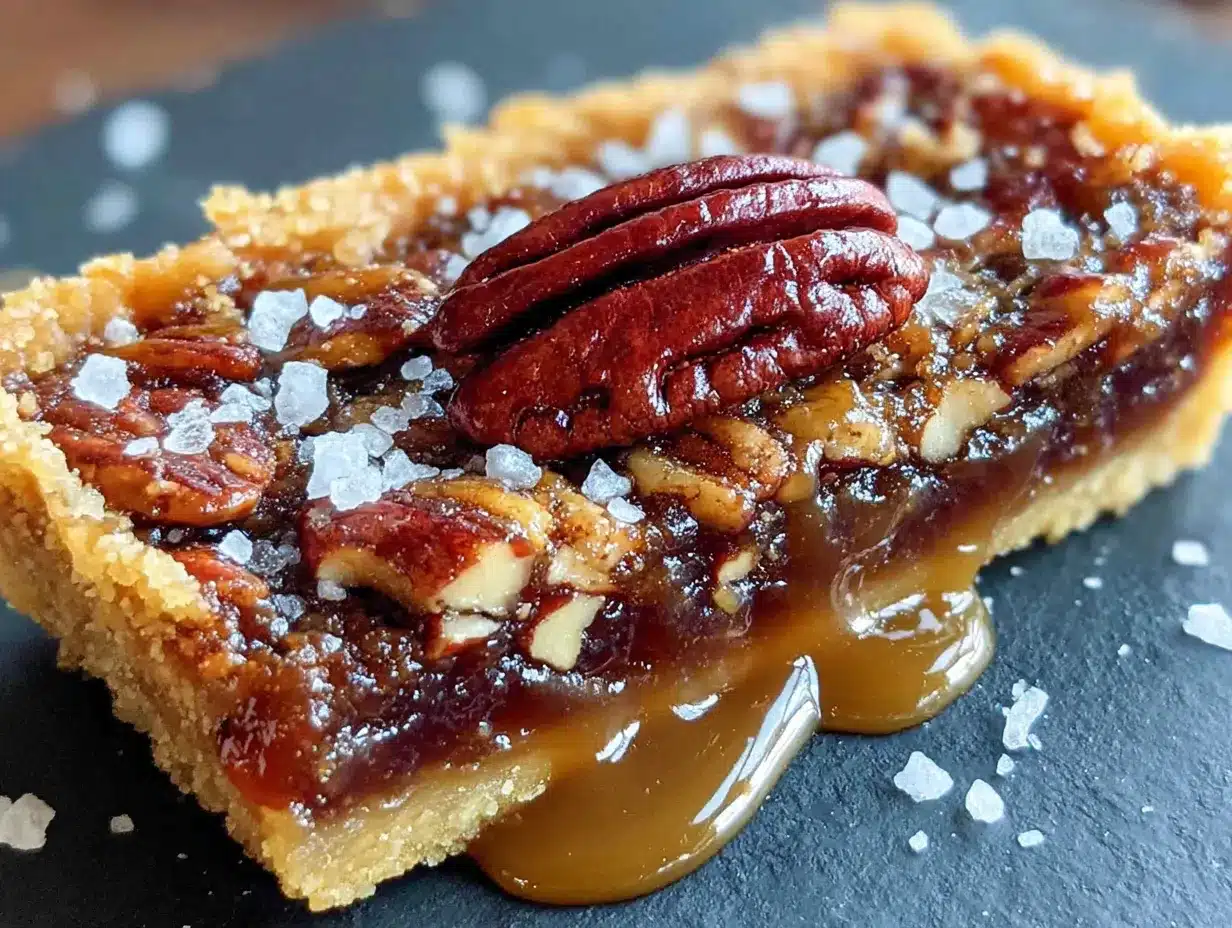 maple bourbon pecan pie bars preparation steps