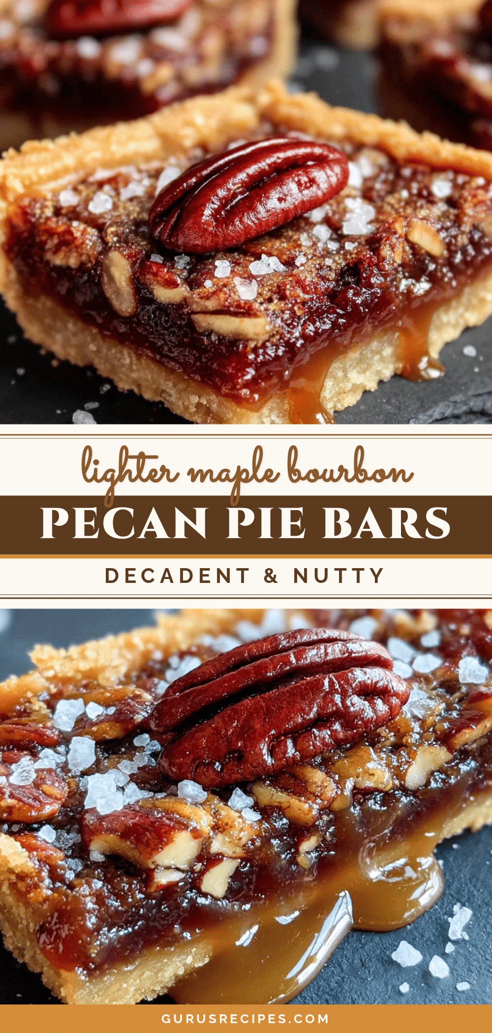 maple bourbon pecan pie bars recipe