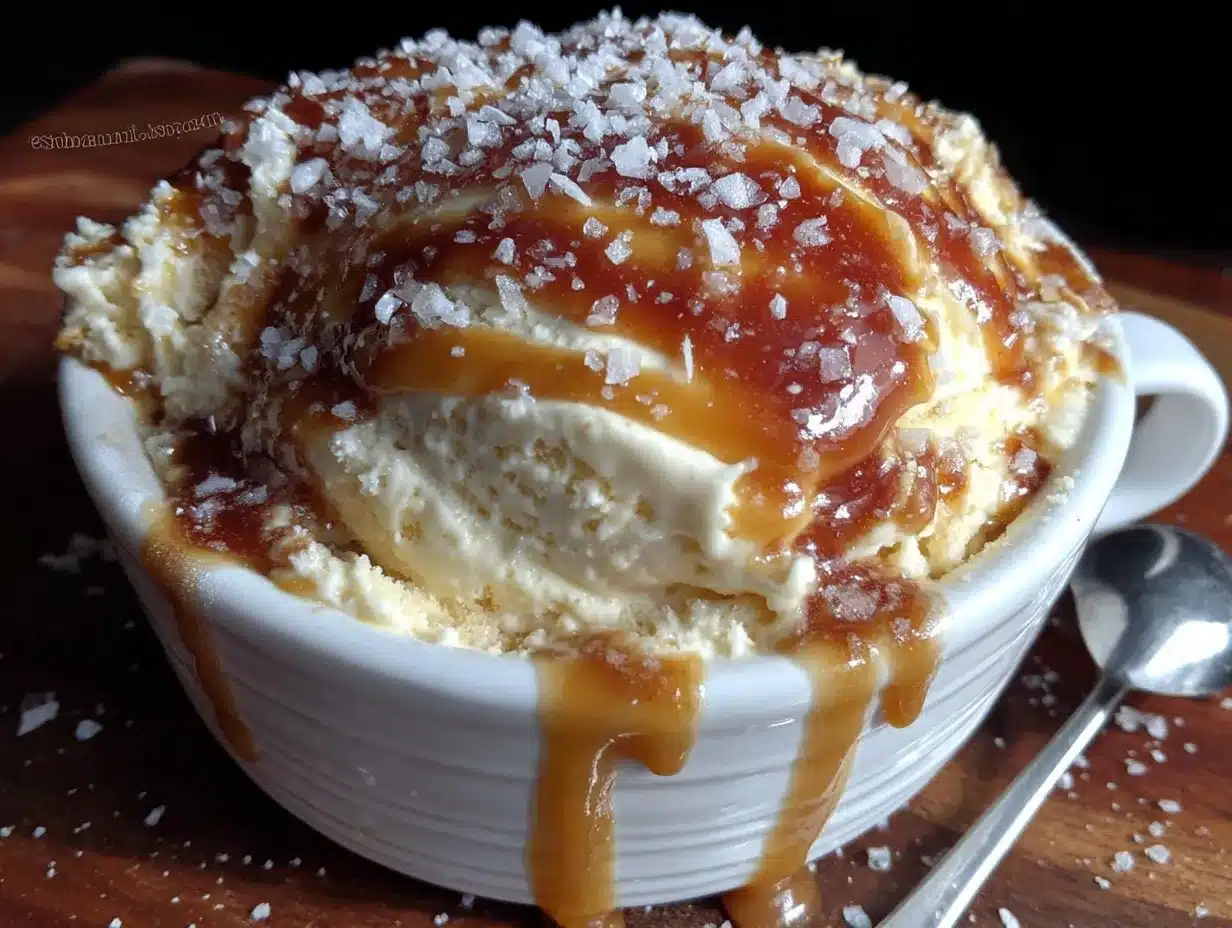 no-churn salted caramel ice cream preparation steps