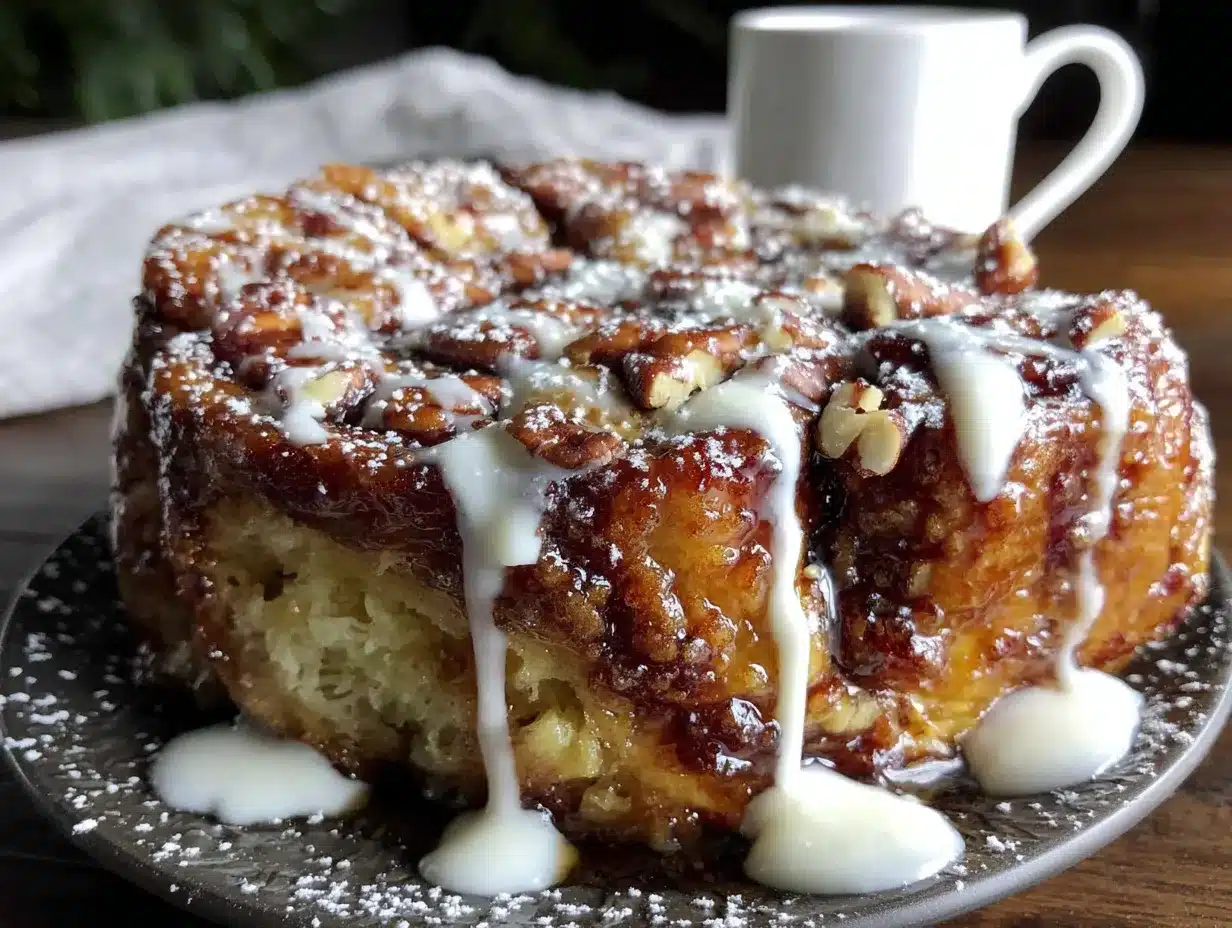 overnight cinnamon roll baked french toast preparation steps