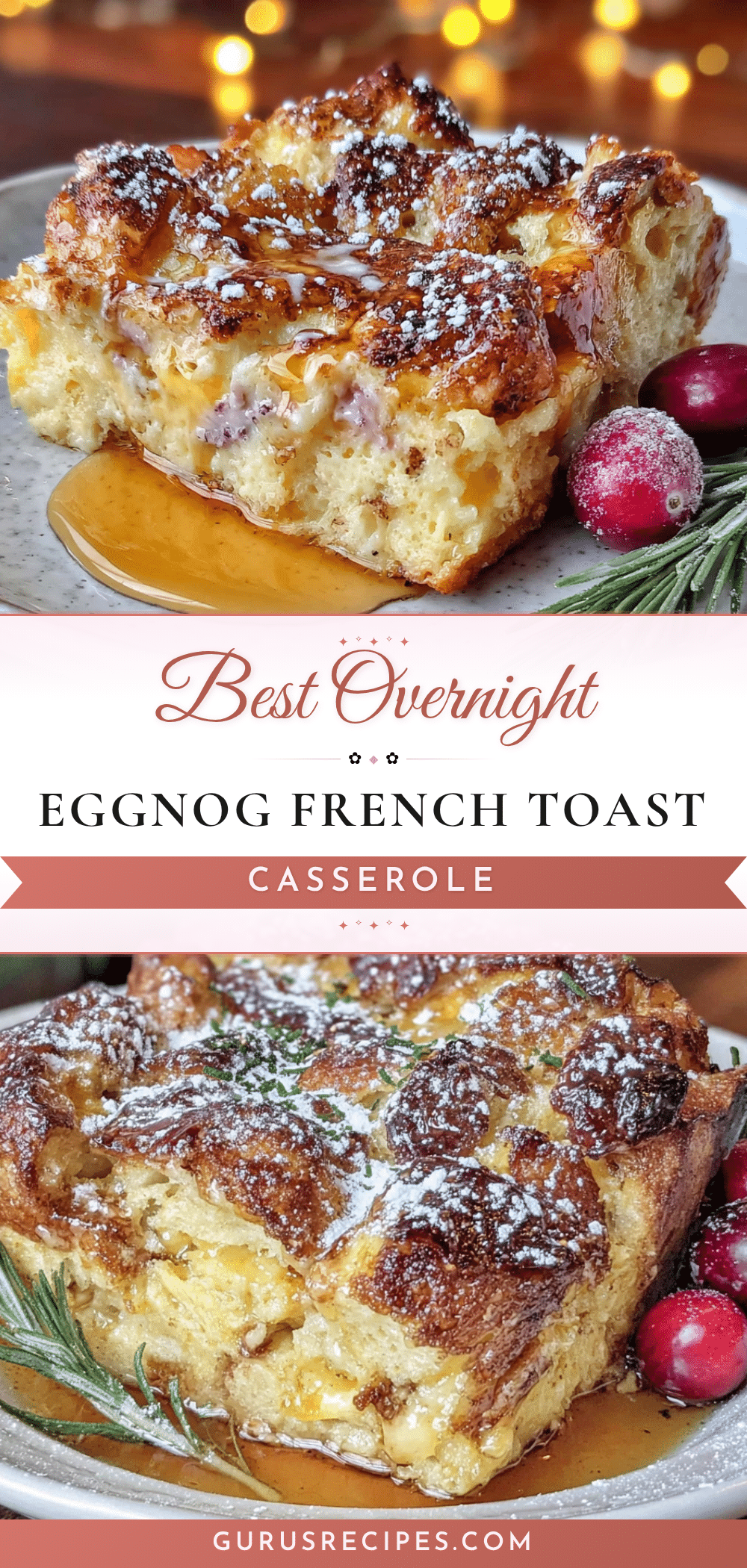 overnight eggnog french toast casserole recipe