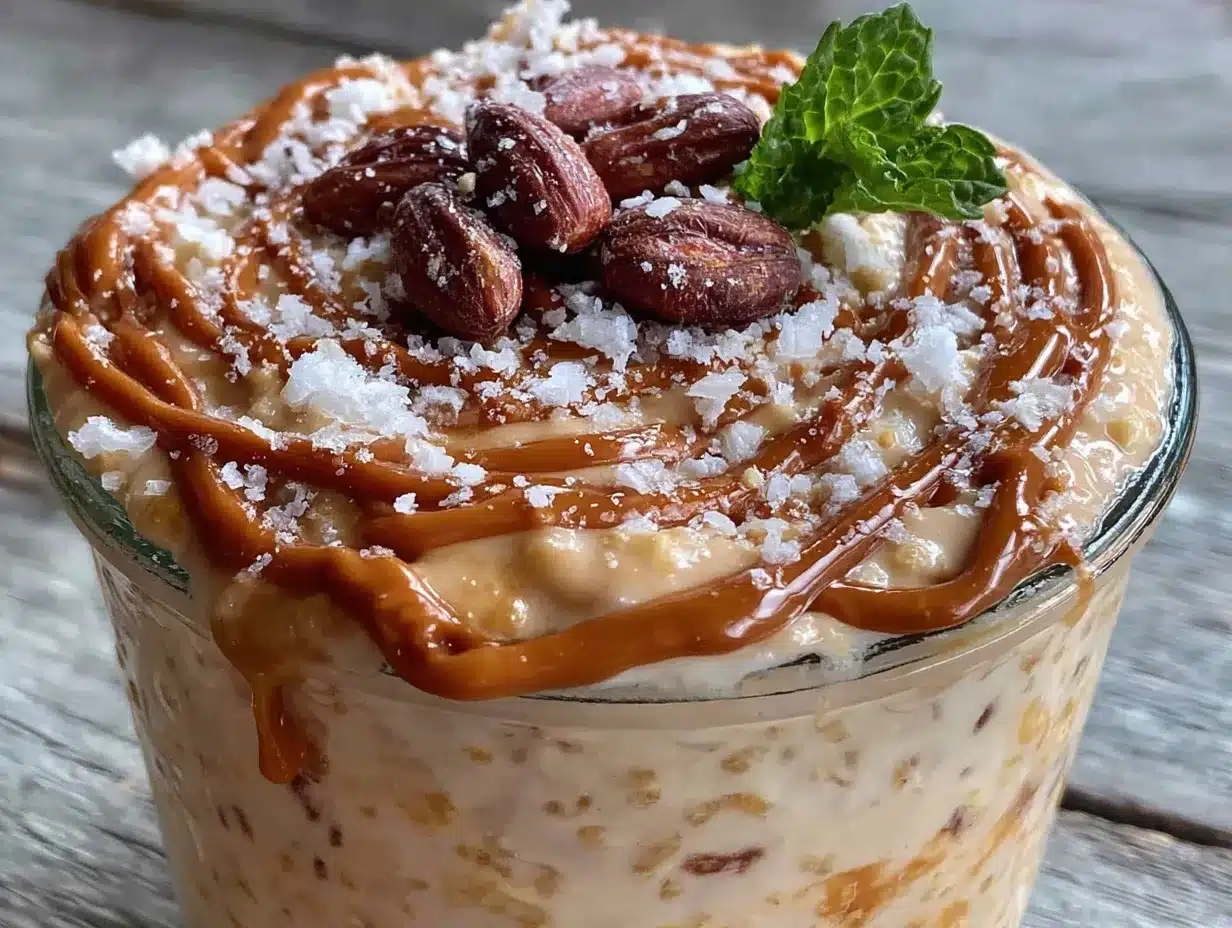 peanut butter protein overnight oats preparation steps