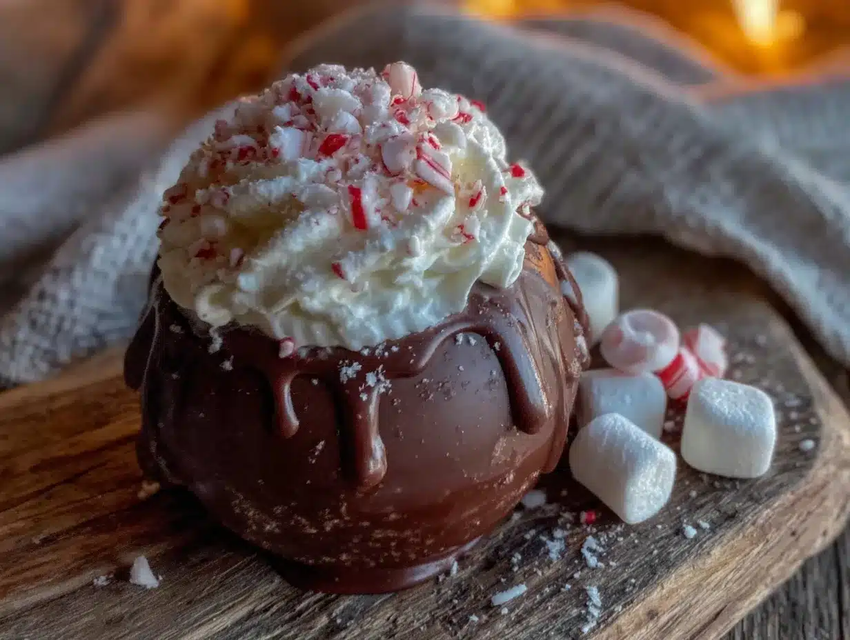 peppermint hot cocoa bombs preparation steps