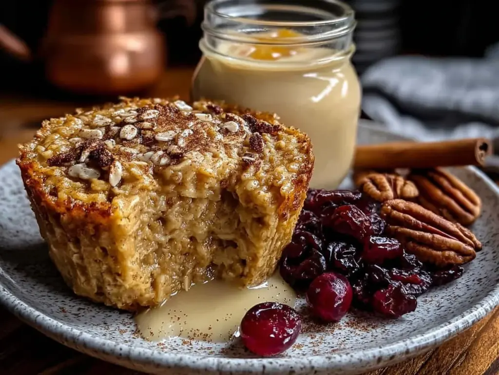pumpkin spice baked oatmeal cups - featured image