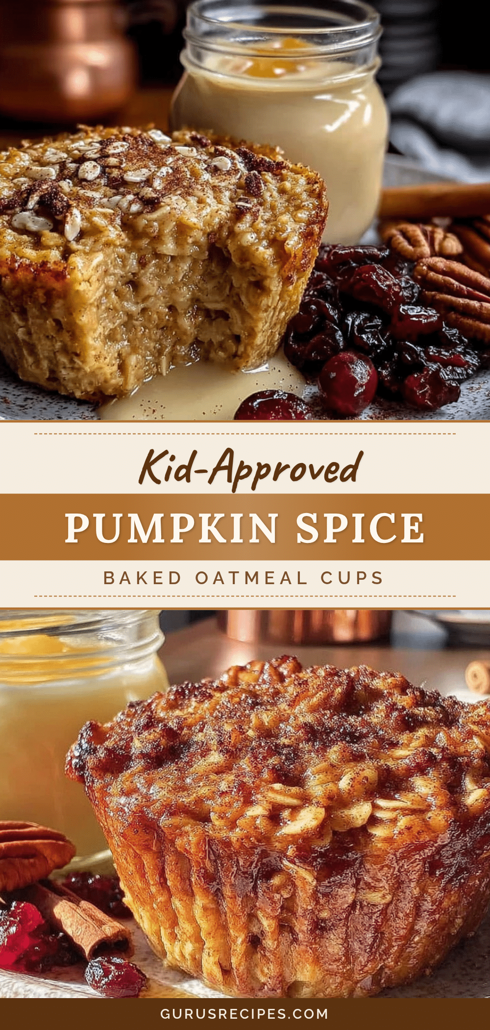 pumpkin spice baked oatmeal cups recipe