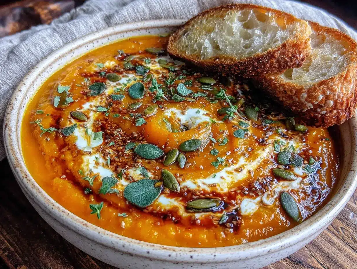 roasted butternut squash soup with brown butter preparation steps