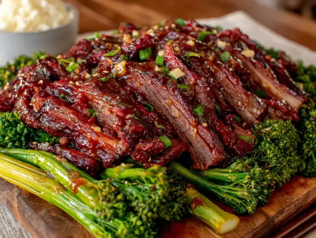 slow cooker beef and broccoli - featured image