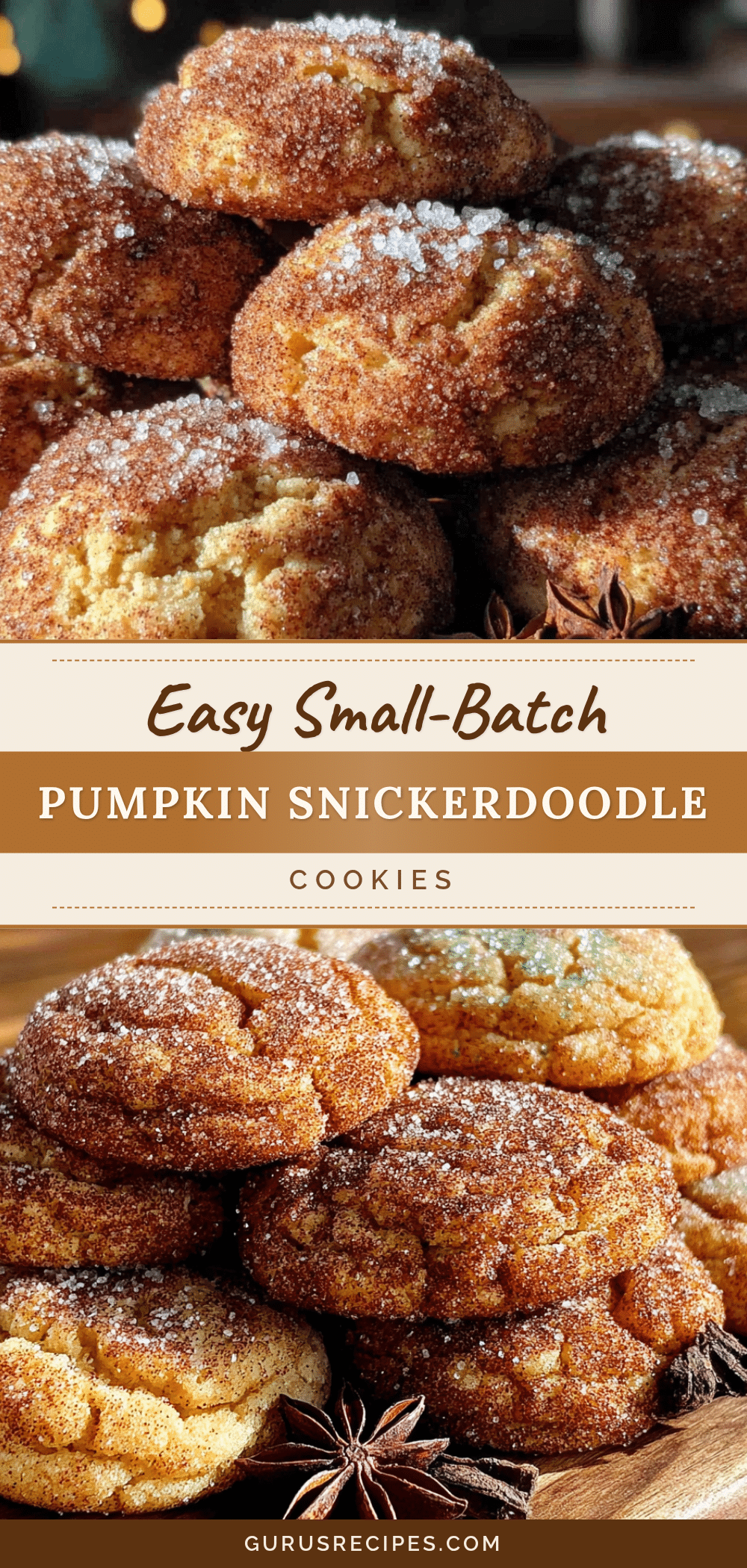 small-batch pumpkin snickerdoodle cookies recipe