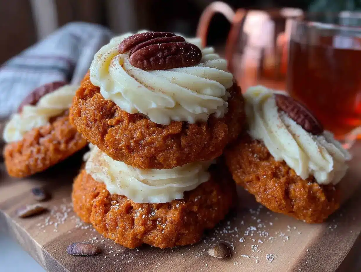 soft pumpkin cookies with cream cheese frosting preparation steps