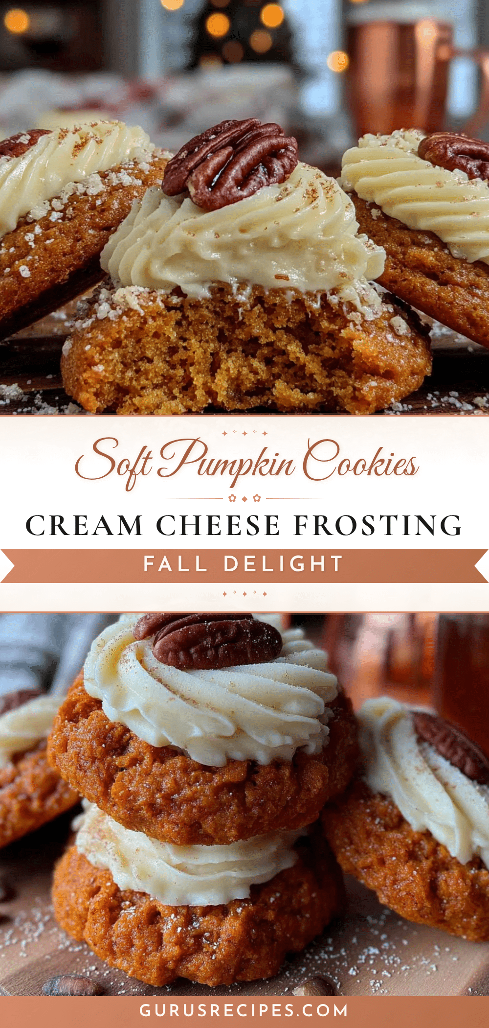 soft pumpkin cookies with cream cheese frosting recipe