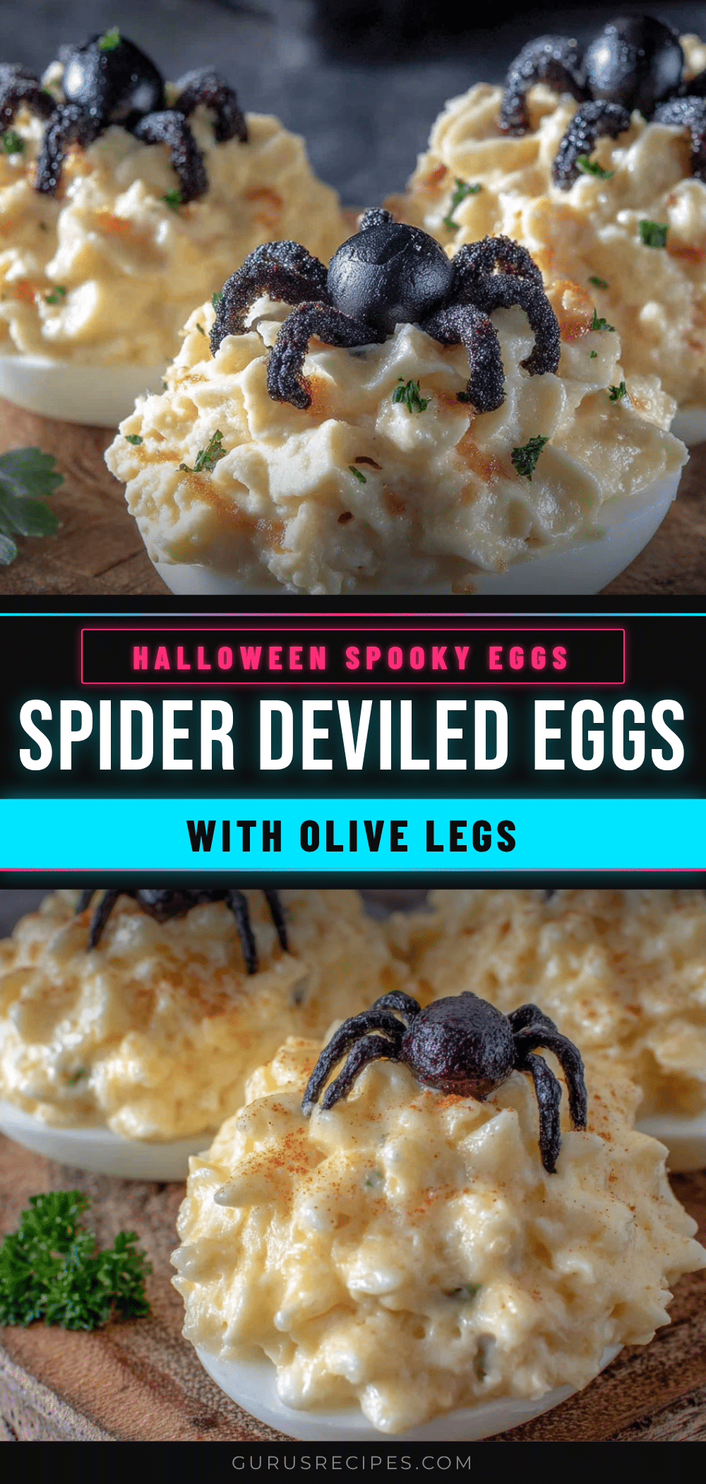 spooky spider deviled eggs recipe
