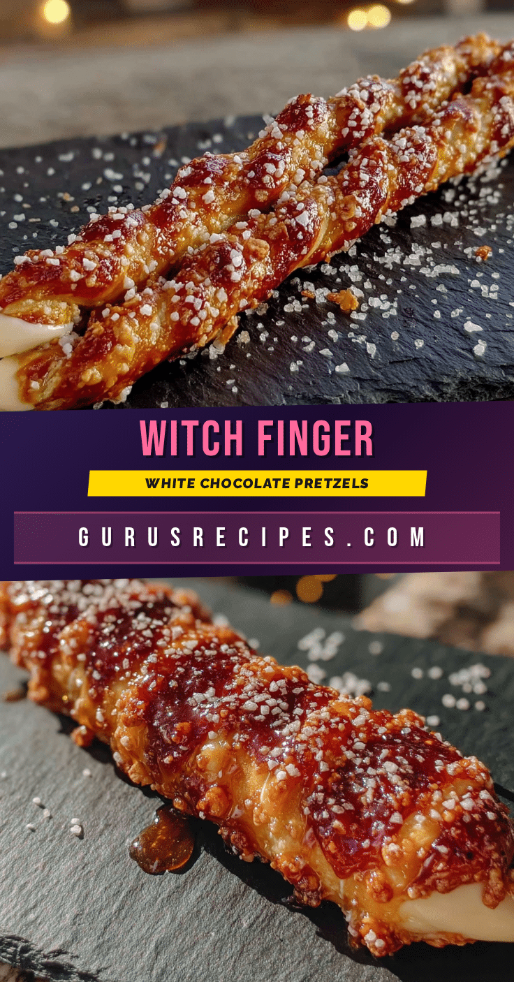 witch finger pretzel rods recipe