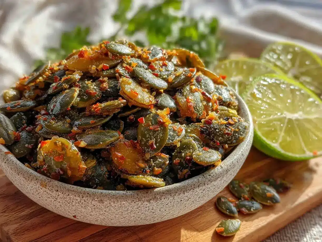air fryer chili lime pumpkin seeds preparation steps