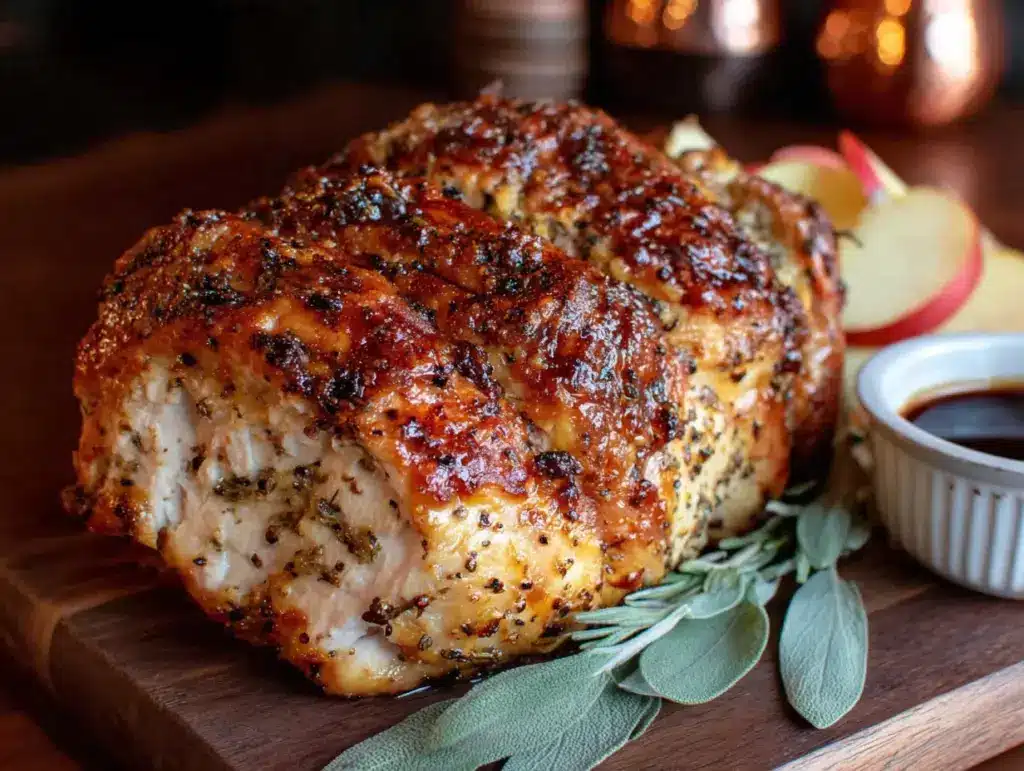 apple cider brined roast turkey - featured image