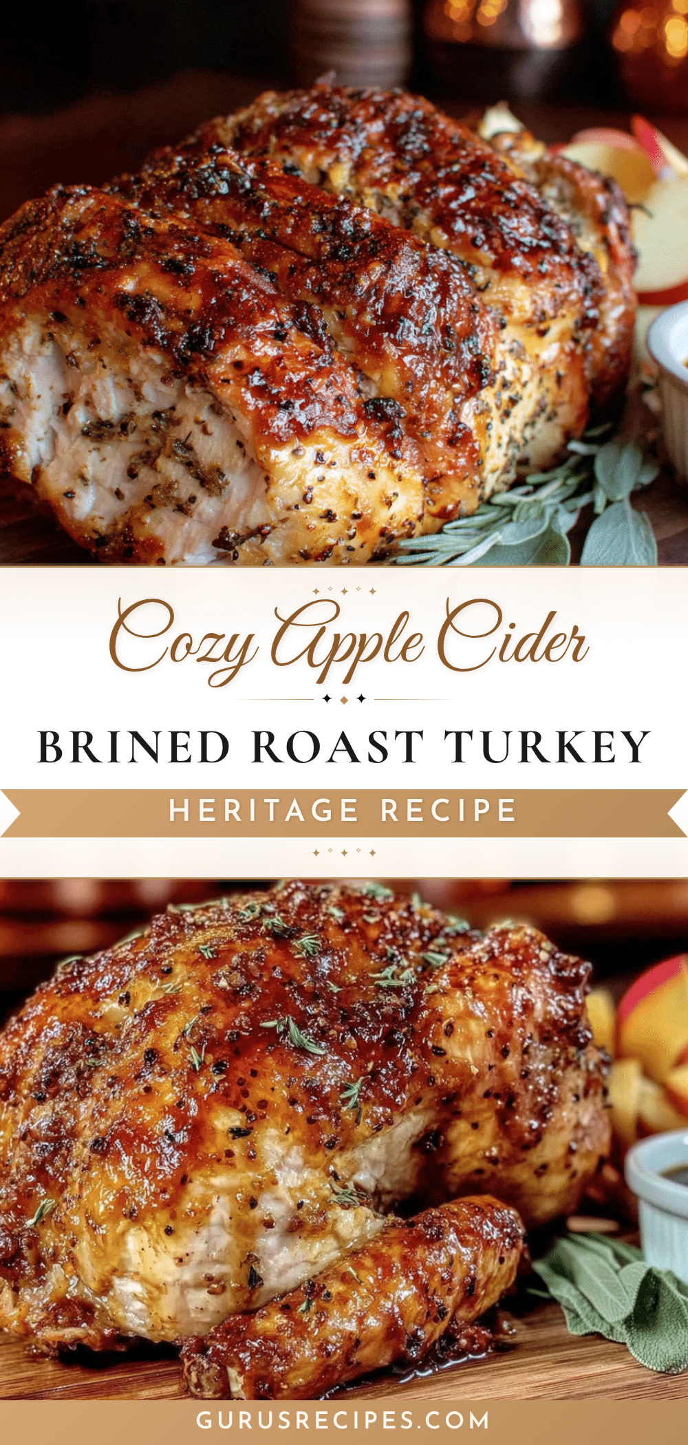 apple cider brined roast turkey recipe