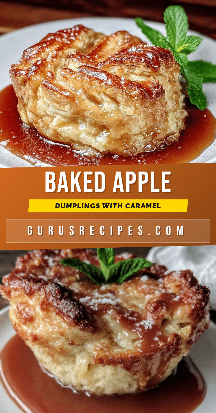 baked apple dumplings with caramel sauce recipe