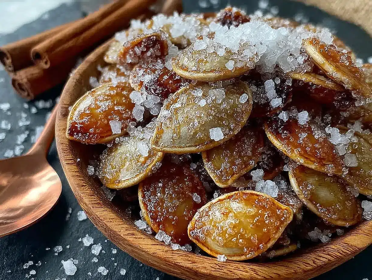 baked cinnamon sugar pumpkin seeds preparation steps