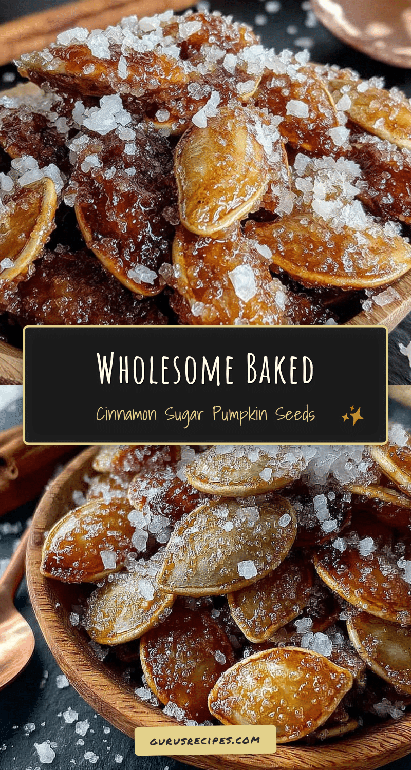 baked cinnamon sugar pumpkin seeds recipe