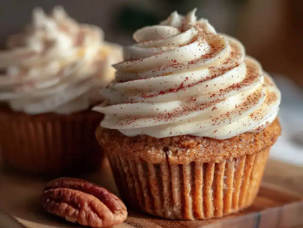 best easy pumpkin spice thanksgiving cupcakes - featured image