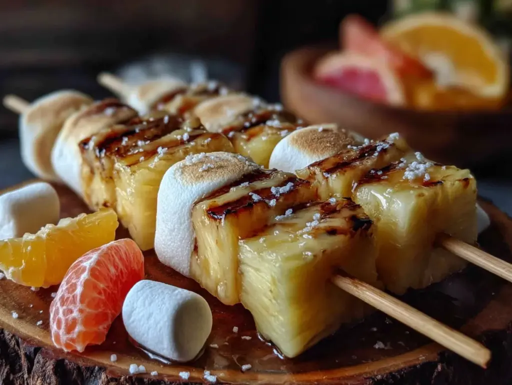 Candy Corn Fruit Skewers - featured image