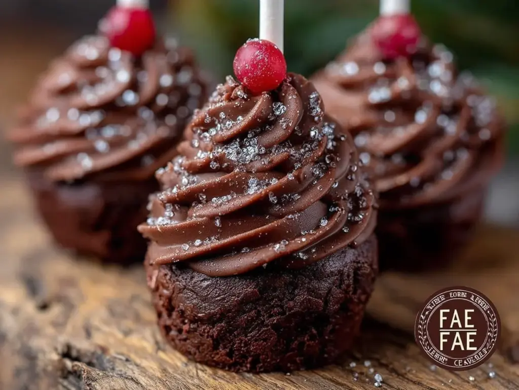 Christmas tree brownie cake pops - featured image