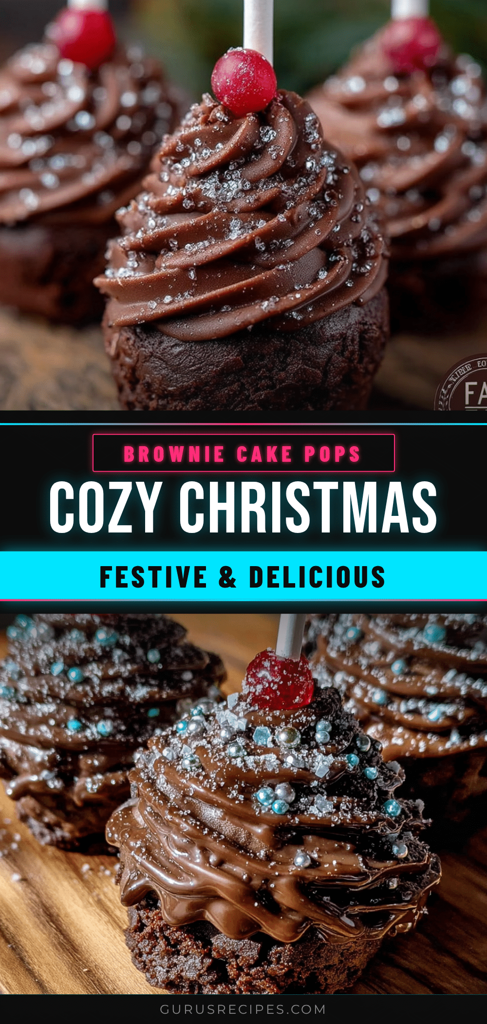 Christmas tree brownie cake pops recipe
