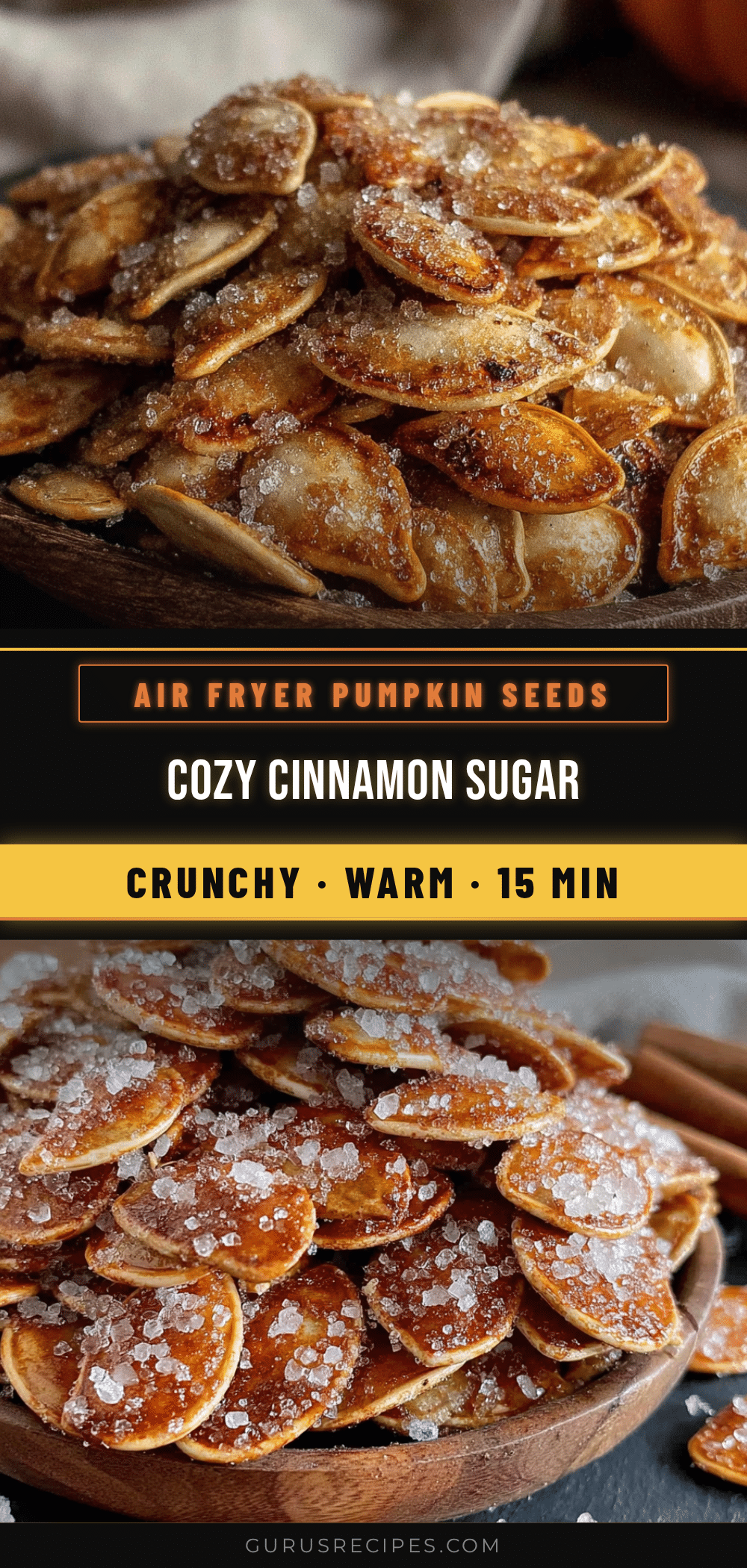 cinnamon sugar air fryer pumpkin seeds recipe