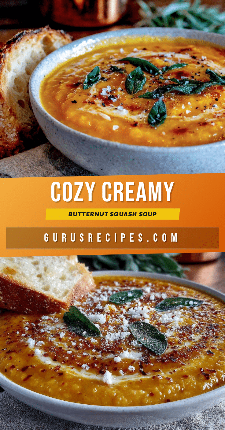 cozy creamy butternut squash soup recipe